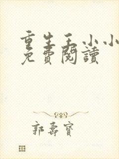 重生王小小全文免费阅读