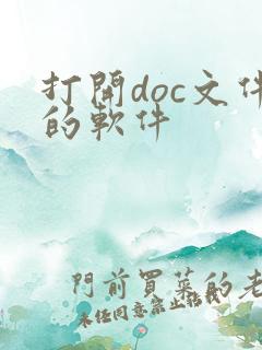 打开doc文件的软件