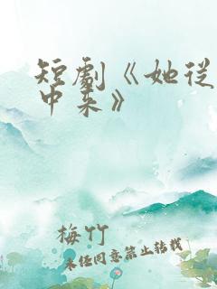 短剧《她从烟火中来》