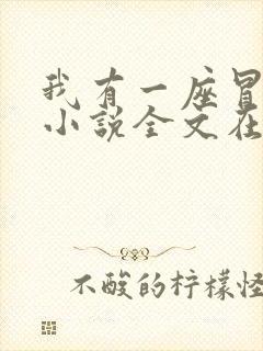 我有一座冒险屋小说全文在线阅读