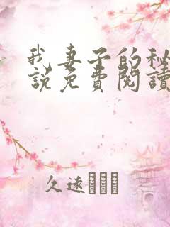 我妻子的秘密小说免费阅读