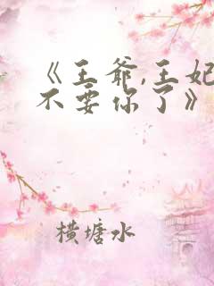 《王爷,王妃又不要你了》
