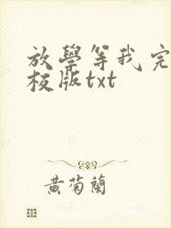 放学等我完整精校版txt