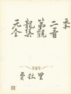 元龙第二季免费全集观看