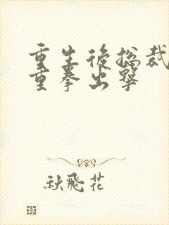 重生后总裁夫人重拳出击