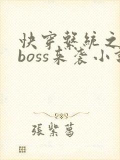 快穿系统之反派boss来袭小说免费