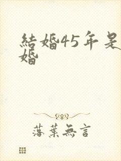 结婚45年是啥婚