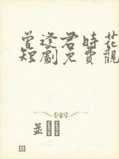 曾逢君时花照眼短剧免费观看全集高清