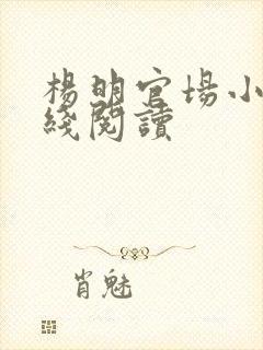 杨明官场小说在线阅读