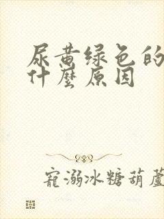 尿黄绿色的尿是什么原因