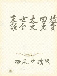 末世大回炉 小说全文免费阅读