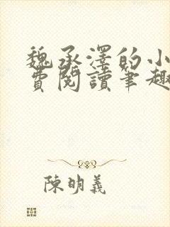 魏承泽的小说免费阅读笔趣阁