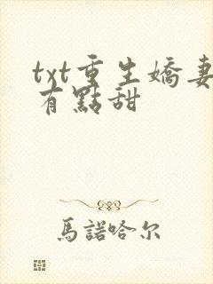 txt重生娇妻有点甜