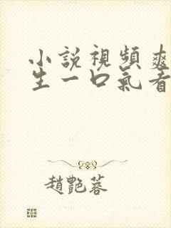 小说视频爽文重生一口气看完