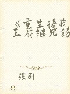 《重生后我成了王府继兄的心尖宠》