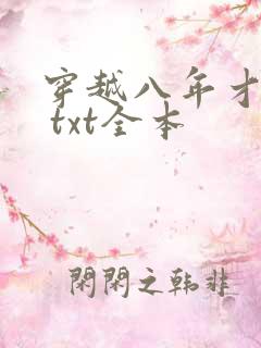 穿越八年才出道 txt全本