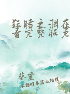 狂赌之渊在线观看完整版免费