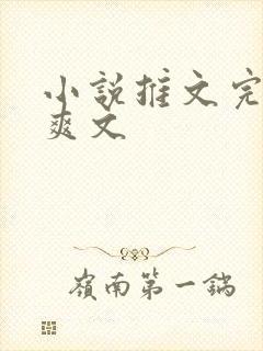 小说推文完结文爽文