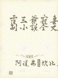 霍三爷宠妻请节制小说全文免费读