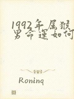 1992年属猴男命运如何