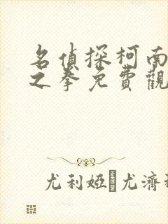 名侦探柯南绀青之拳免费观看国语版完整版