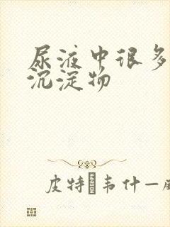 尿液中很多白色沉淀物