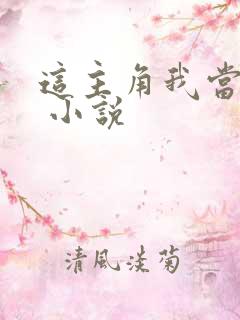 这主角我当不了 小说