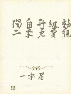 独自升级动漫第二季免费观看