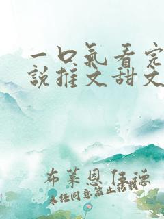 一口气看完的小说推文甜文