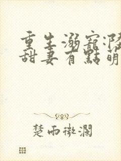 重生溺宠:陆少甜妻有点萌txt下载