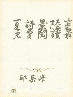 夏诗景陆霁小说免费阅读最新章节