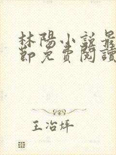 林阳小说最新章节免费阅读全文