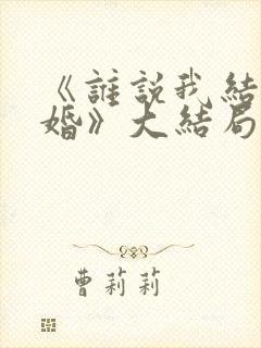 《谁说我结不了婚》大结局