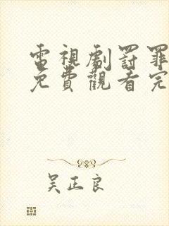 电视剧罚罪高清免费观看完整版