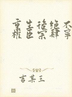 重生后绝不嫁给权臣宗肆宁芙全文