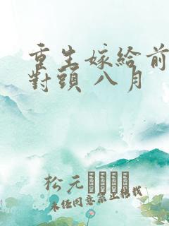 重生嫁给前夫死对头 八月