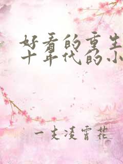 好看的重生七八十年代的小说