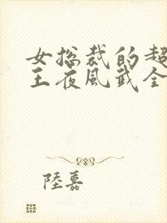 女总裁的超级兵王夜风武全文