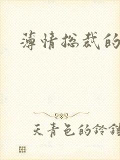 薄情总裁的烙痕