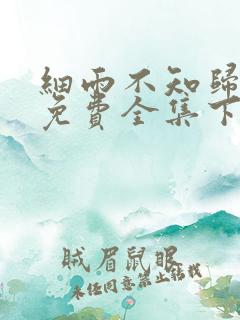 细雨不知归漫画免费全集下拉式漫画