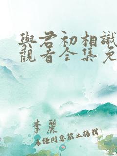 与君初相识在线观看全集免费播放