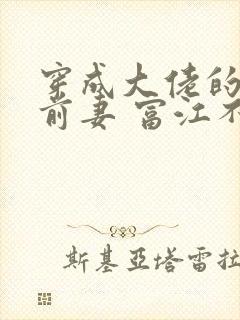 穿成大佬的炮灰前妻 富江不富