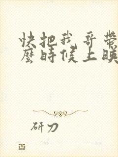 快把我哥带走什么时候上映