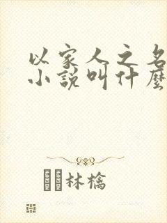 以家人之名原著小说叫什么名字