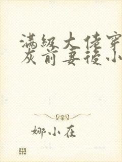 满级大佬穿成炮灰前妻后小说电子版txt