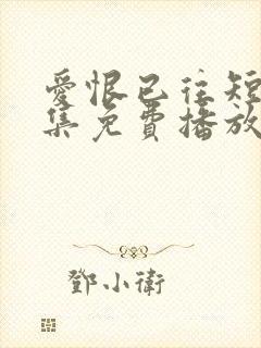 爱恨已往短剧全集免费播放