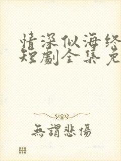 情深似海终成空短剧全集免费