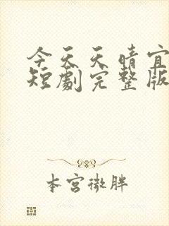 今天天晴宜爱你短剧完整版