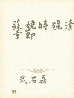 苏娆时砚清最新章节