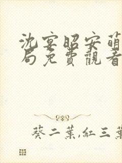 沈宴昭安萌大结局免费观看